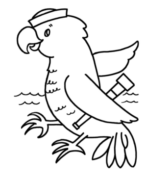 Disegno di pappagallo da stampare e colorare 33