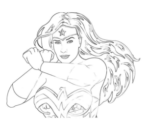 Disegno di Wonder Woman da stampare e colorare 2