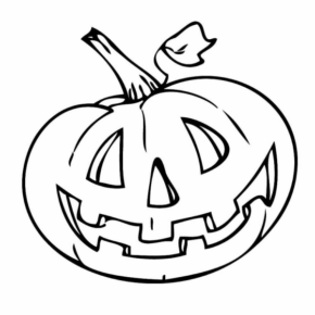 Disegno di zucca di Halloween da stampare e colorare 215
