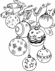 Disegno di palla di Natale da stampare e colorare 61