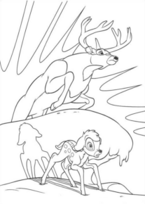 Disegno di Bambi da stampare e colorare 41
