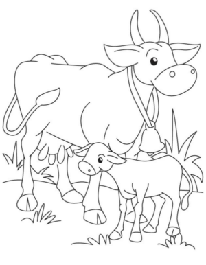 Disegno di mucca da stampare e colorare 58