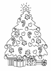 Disegno di albero di Natale da stampare e colorare 249