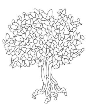 Disegno di albero da stampare e colorare 86