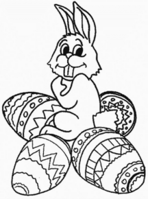 Disegno di uovo di Pasqua da stampare e colorare 280