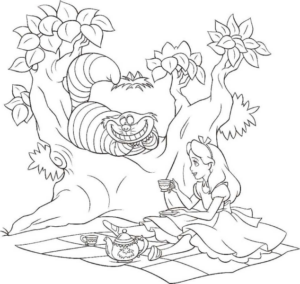 Disegno di Alice nel paese delle meraviglie da stampare e colorare 72