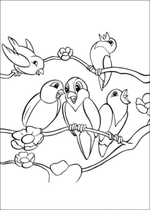 Disegno di passero da stampare e colorare 16