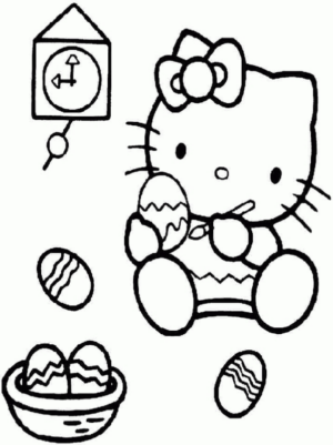 Disegno di Hello Kitty da stampare e colorare 9