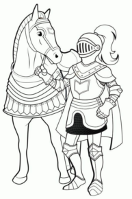 Disegno di cavaliere da stampare e colorare 13