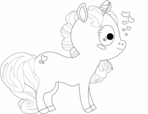 Disegno di unicorno da stampare e colorare 42