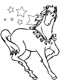 Disegno di cavallo da stampare e colorare 145