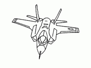 Disegno di aereo militare da stampare e colorare 11