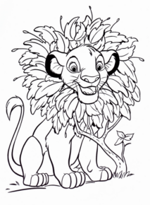 Disegno di Re Leone da stampare e colorare 201