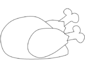 Disegni di Carne da colorare
