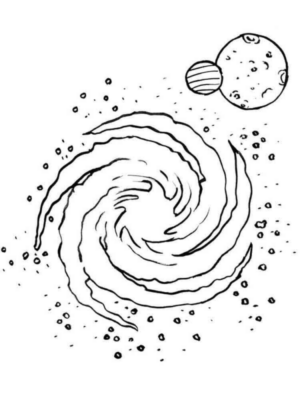 Disegno di pianeta da stampare e colorare 30