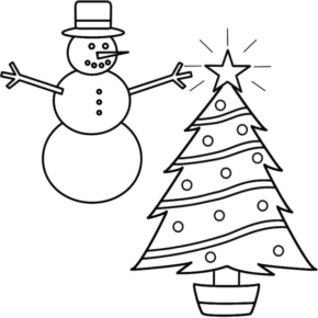 Disegno di albero di Natale da stampare e colorare 143