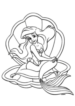 Disegno di La Sirenetta da stampare e colorare 108