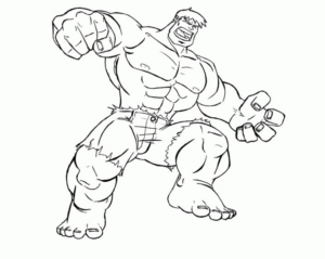 Disegno di Hulk da stampare e colorare 148