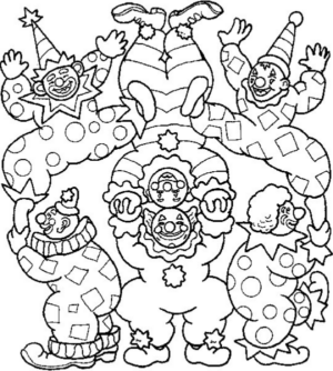 Disegno di clown da stampare e colorare