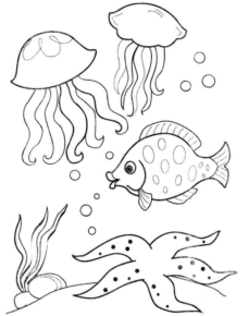 Disegno di pesce da stampare e colorare 156