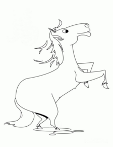 Disegno di cavallo da stampare e colorare 182