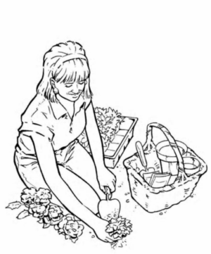 Disegno di giardiniere da stampare e colorare 65