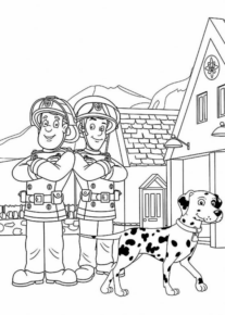 Disegno di pompiere da stampare e colorare 78