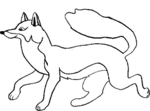 Disegno di volpe da stampare e colorare 123