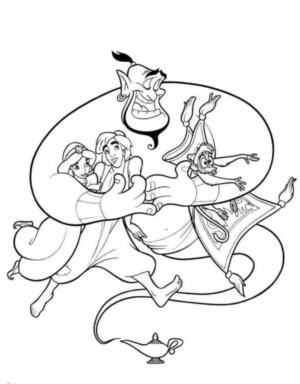 Disegno di Aladdin da stampare e colorare 132