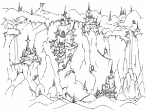 Disegno di paesaggio da stampare e colorare 23