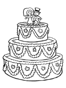 Disegno di torta da stampare e colorare 16