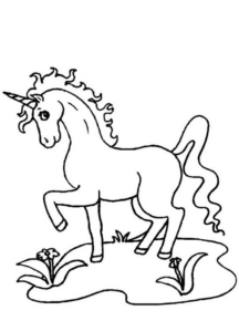 Disegno di unicorno da stampare e colorare 134