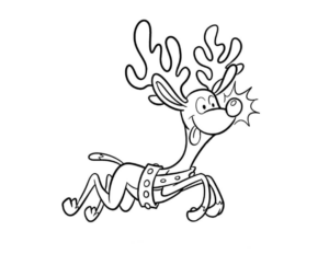 Disegno di renna di Natale da stampare e colorare 30 Disegno di renna di Natale da stampare e colorare 30