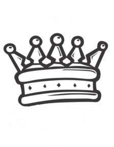 Disegno di corona reale da stampare e colorare