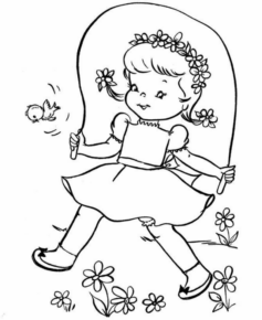 Disegno di primavera da stampare e colorare 4