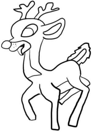 Disegno di renna di Natale da stampare e colorare 17