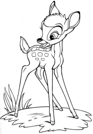 Disegno di Bambi da stampare e colorare 53