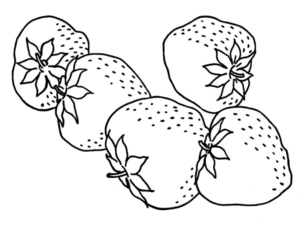 Disegno di fragola da stampare e colorare 2