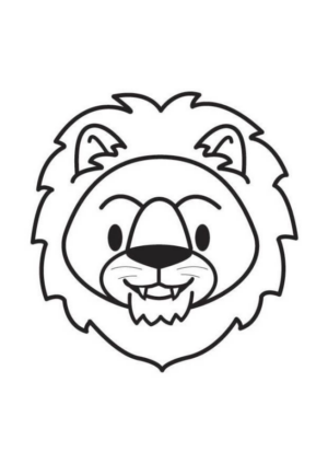Disegno di leone da stampare e colorare 117