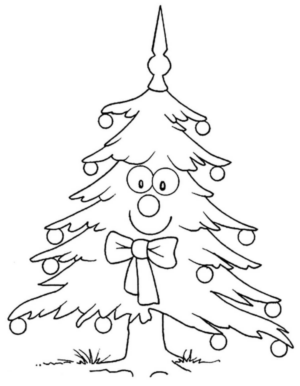 Disegno di albero di Natale da stampare e colorare 116