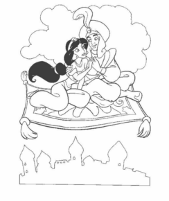Disegno di Aladdin da stampare e colorare 100