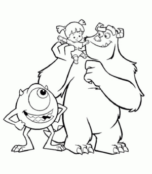 Disegno di Monsters & Co da stampare e colorare 6