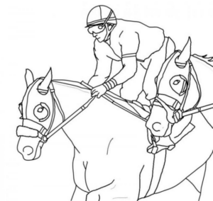 Disegno di equitazione da stampare e colorare 32