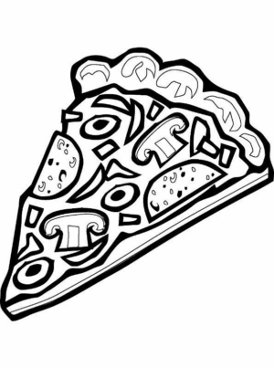 Disegno di pizza da stampare e colorare 26