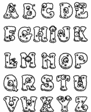 Disegno di lettera dell’alfabeto da stampare e colorare 278