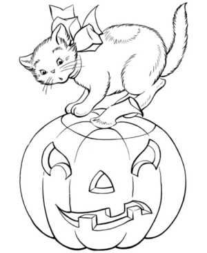 Disegno di zucca di Halloween da stampare e colorare 148