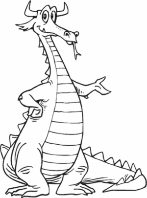 Disegno di dragone da stampare e colorare 6
