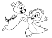 Disegni di Cip e Ciop da colorare