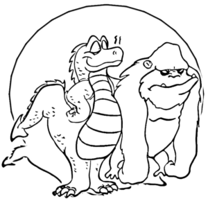 Disegno di Godzilla da stampare e colorare 27