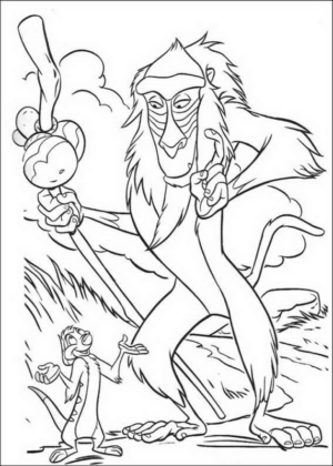 Disegno di Re Leone da stampare e colorare 85